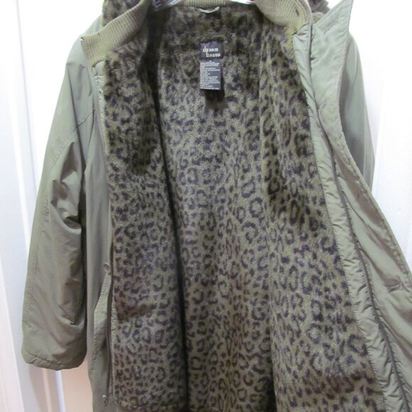 Dennis Basso Green Full Length Hooded Coat ~ Animal Print Lining ~ Size 1X - Picture 1 of 16